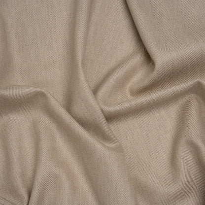 Virgin Wool Twill Made in Italy - Beige Herringbone