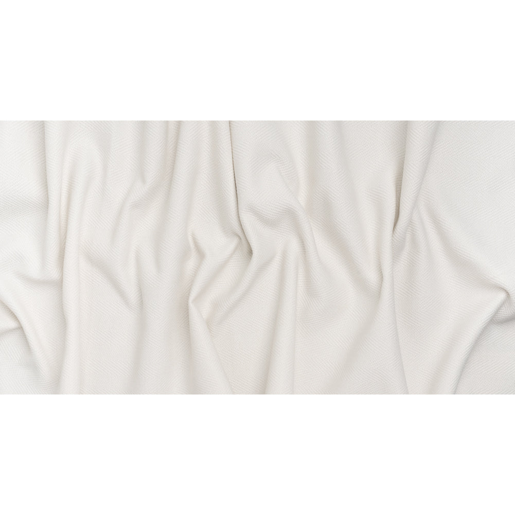 Olefin Upholstery Twill - Ivory Railroaded Herringbone - Full