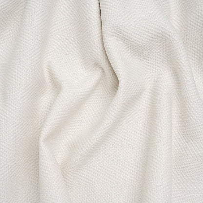 Olefin Upholstery Twill - Ivory Railroaded Herringbone