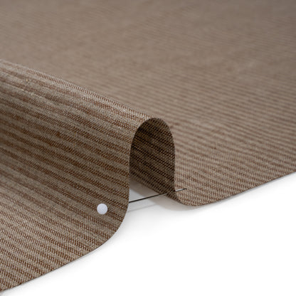 Medium Weight Linen Woven - Tan and Oatmeal Candy Stripes