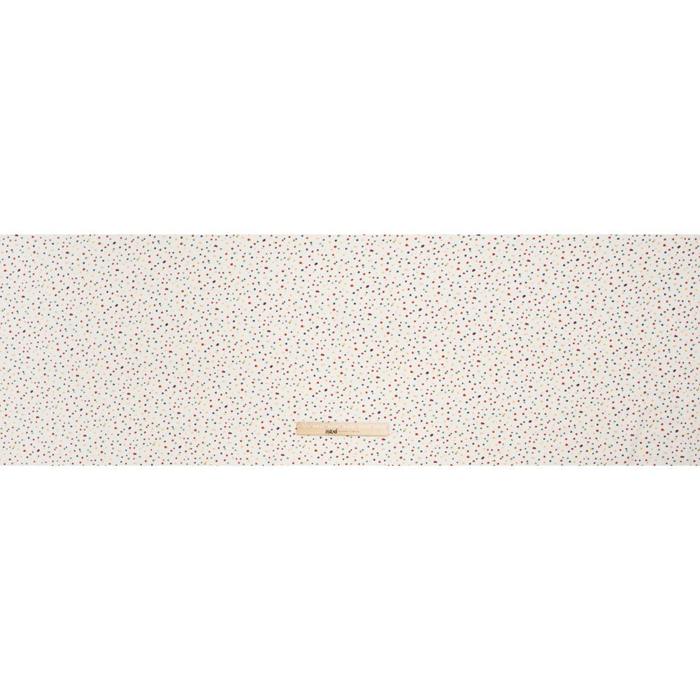 Sustainable Viscose Crepe Print - Rainbow Painterly Confetti Dots - Designer Deadstock - Full