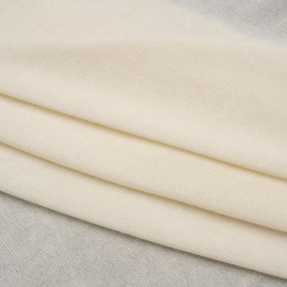 Stretch Tencel Sweater Knit - Eggshell - Designer Deadstock