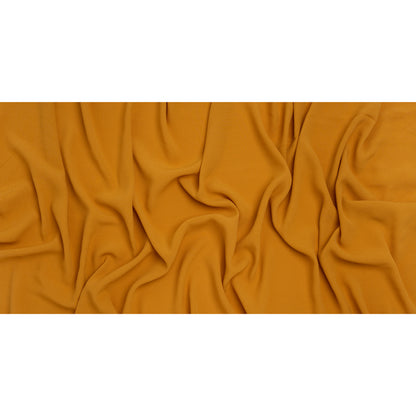 Rayon Blend Ghost Crepe - Golden Mustard Yellow - Designer Deadstock