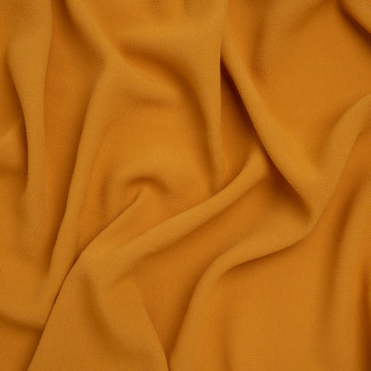 Rayon Blend Ghost Crepe - Golden Mustard Yellow - Designer Deadstock