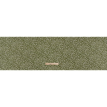 Sustainable Viscose Crepe Print - Moss Green and White Abstract Polka Dots - Designer Deadstock