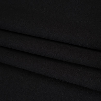 Stretch Rayon Ponte - Black - Designer Deadstock