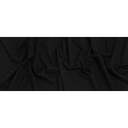 Stretch Rayon Ponte - Black - Designer Deadstock