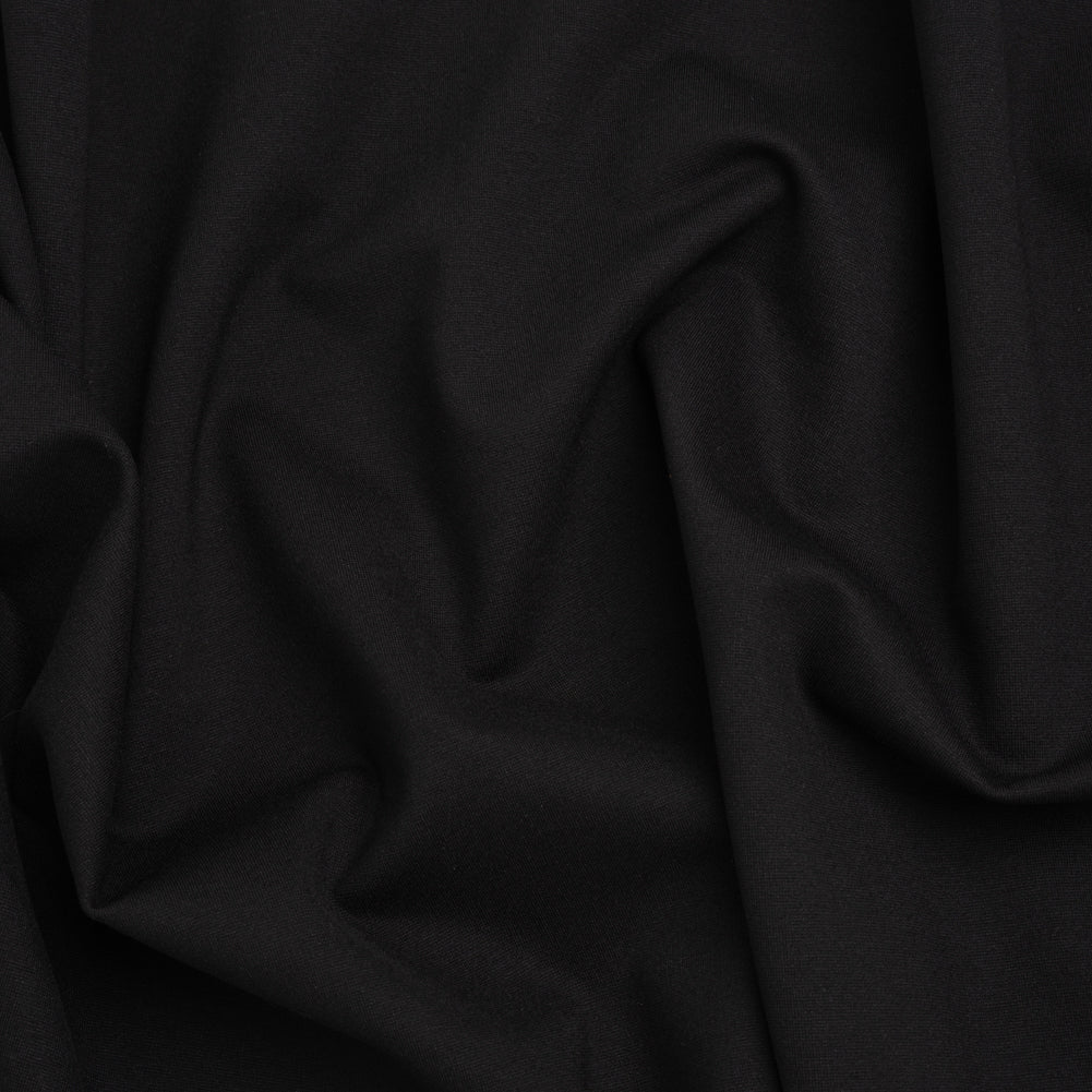 Stretch Rayon Ponte - Black - Designer Deadstock