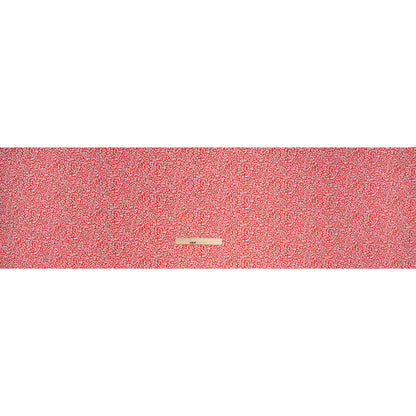 Stretch Econyl Nylon Jersey Print - Vivid Red and White Doodle Illustration - Designer Deadstock