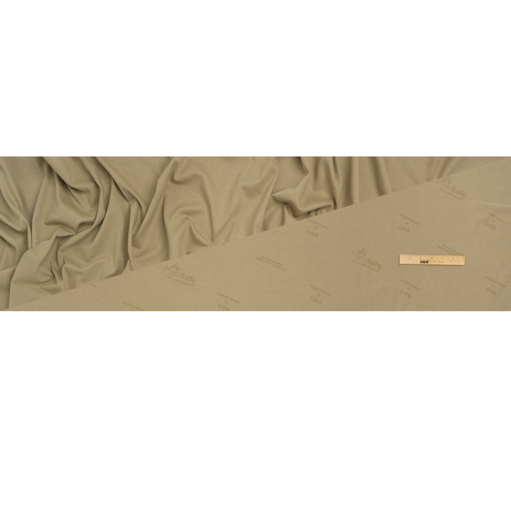 Flame Resistant Cotton Jersey - Military Tan - Designer Deadstock Made in the USA - Full