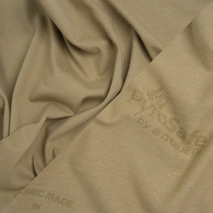 Flame Resistant Cotton Jersey - Military Tan - Designer Deadstock Made in the USA