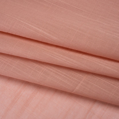 Textured Cotton Voile - Muskmelon Pink - Famous Australian Designer Deadstock