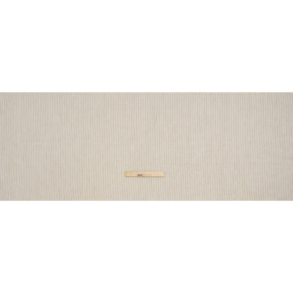 Lightweight Linen Woven - Natural and Beige Candy Stripes - Famous Australian Designer Deadstock