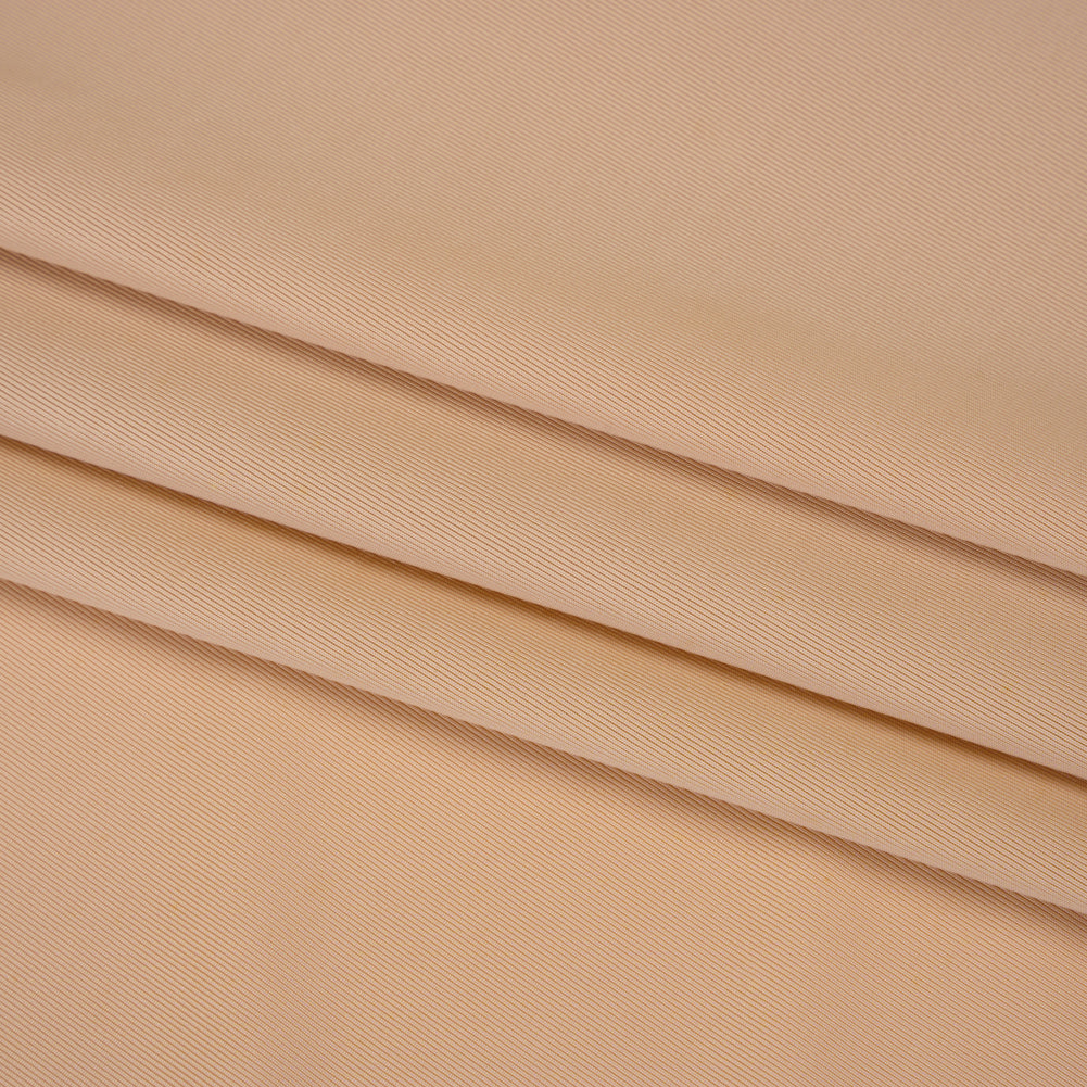 Stretch Polyester Jersey - Buff - Famous Australian Designer Deadstock - Folded