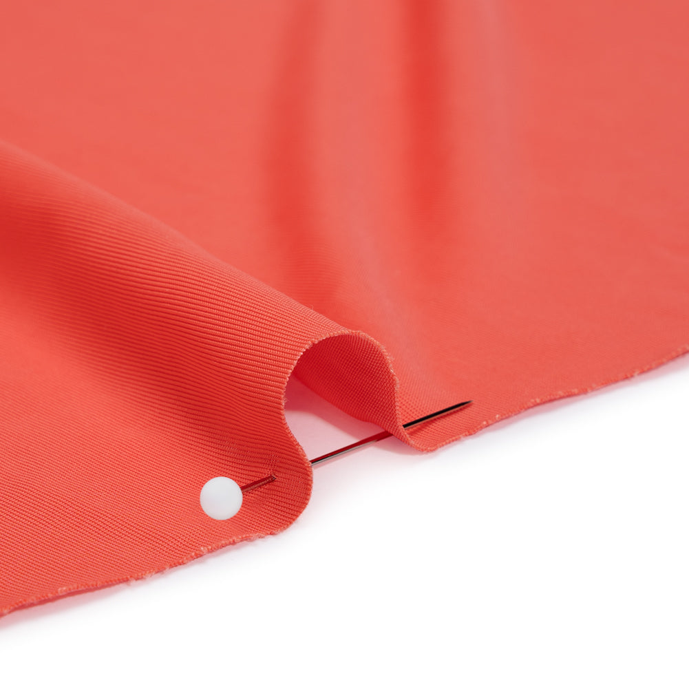 Stretch Polyester Jersey - Coral - Famous Australian Designer Deadstock - Detail