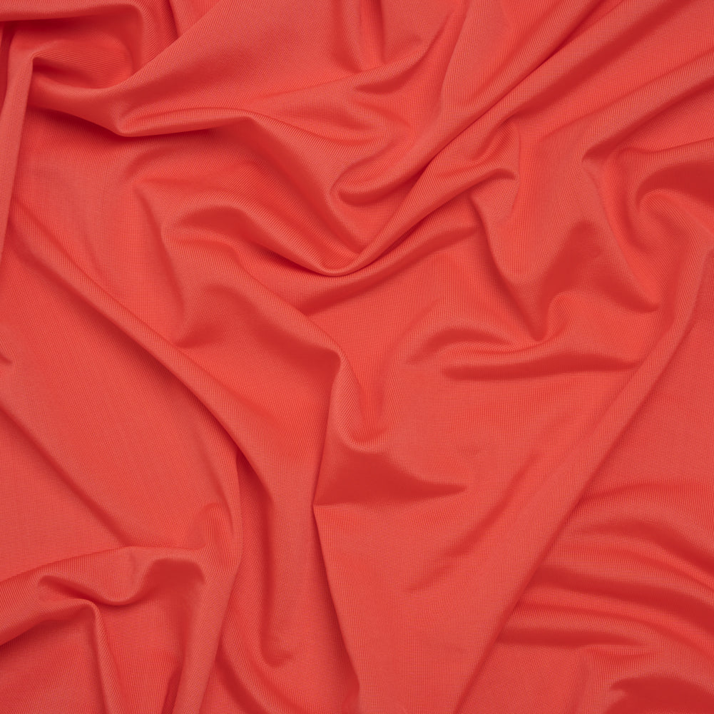 Stretch Polyester Jersey - Coral - Famous Australian Designer Deadstock