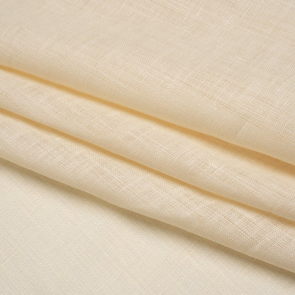 Lightweight Linen Woven - Pale Wheat - Famous Australian Designer Deadstock