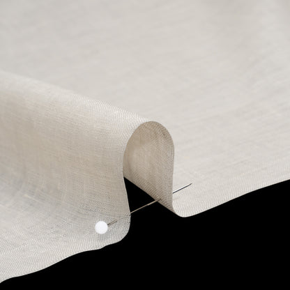 Lightweight Linen Woven - Parchment - Famous Australian Designer Deadstock