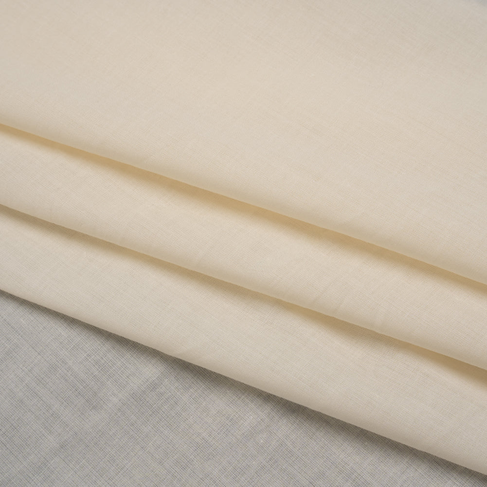 Cotton Voile Lining - Natural Beige - Famous Australian Designer Deadstock - Folded