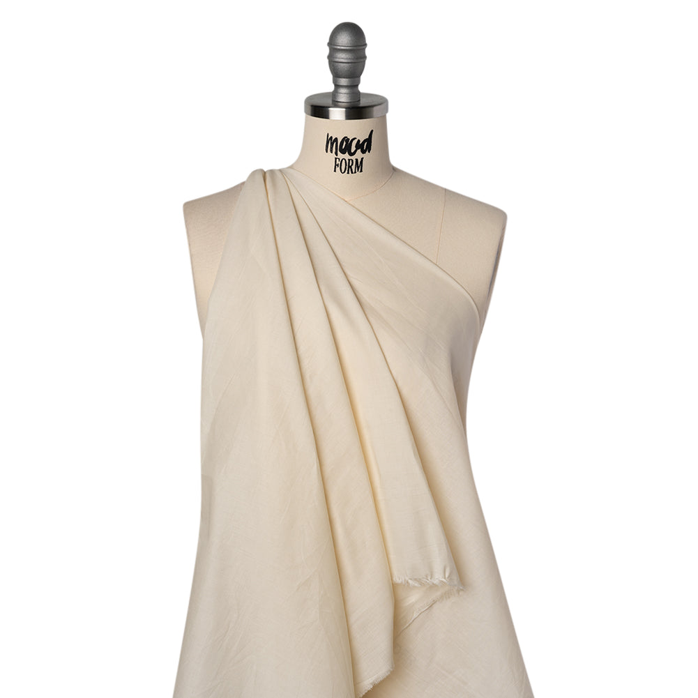 Cotton Voile Lining - Natural Beige - Famous Australian Designer Deadstock - Drape