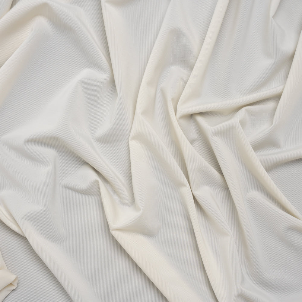 Stretch Polyester Jersey - Parchment - Famous Australian Designer Deadstock
