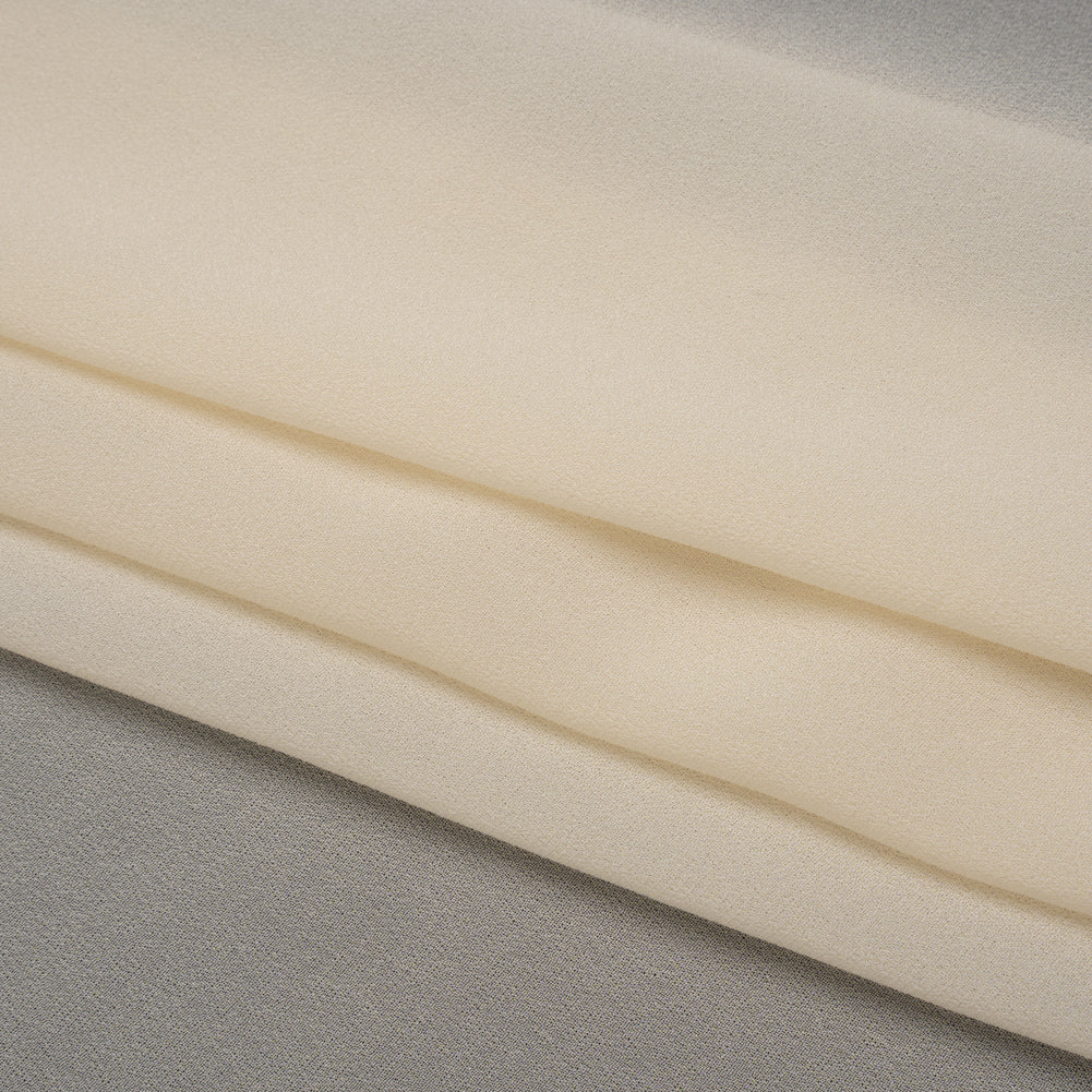 Viscose Georgette - Buff - Famous Australian Designer Deadstock - Folded
