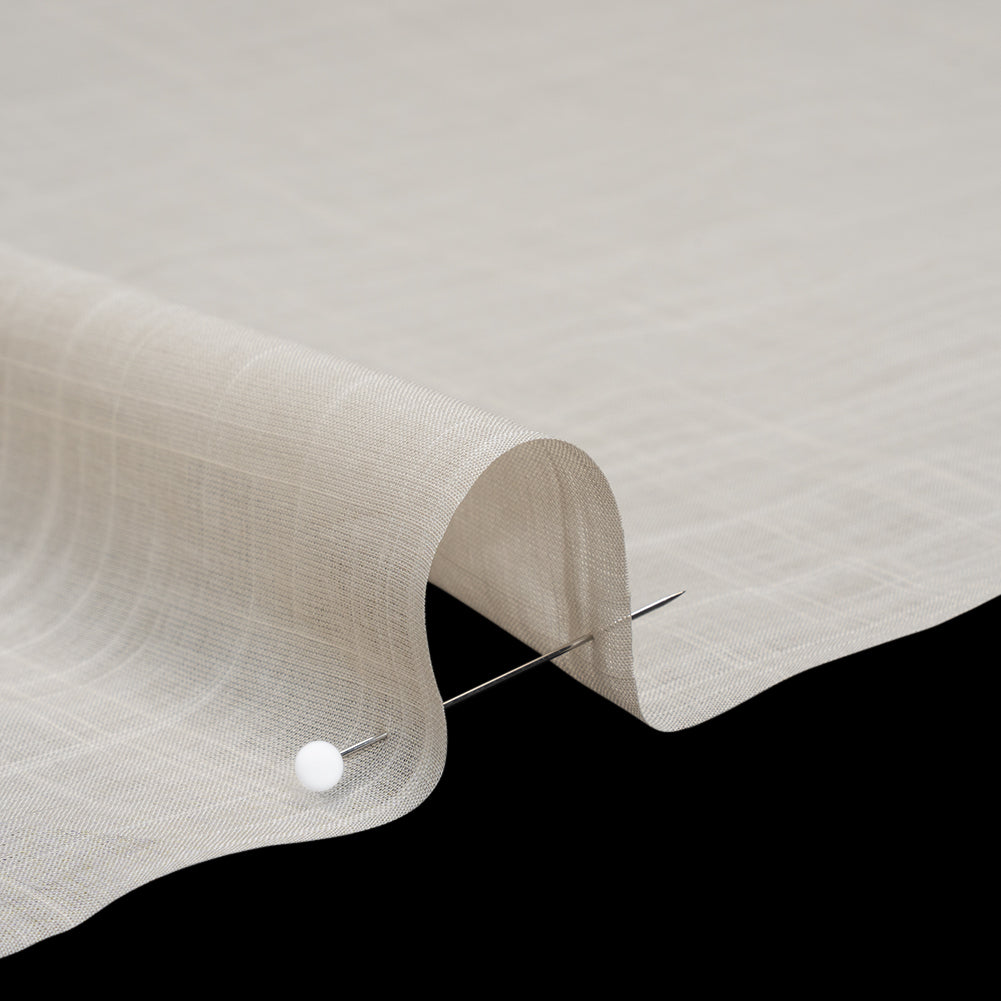 Textured Cotton Voile - Light Beige - Famous Australian Designer Deadstock - Detail