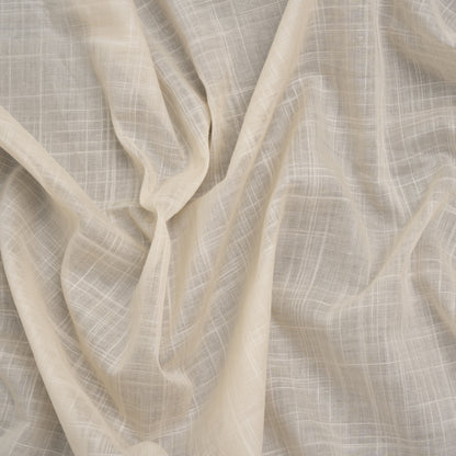 Textured Cotton Voile - Light Beige - Famous Australian Designer Deadstock