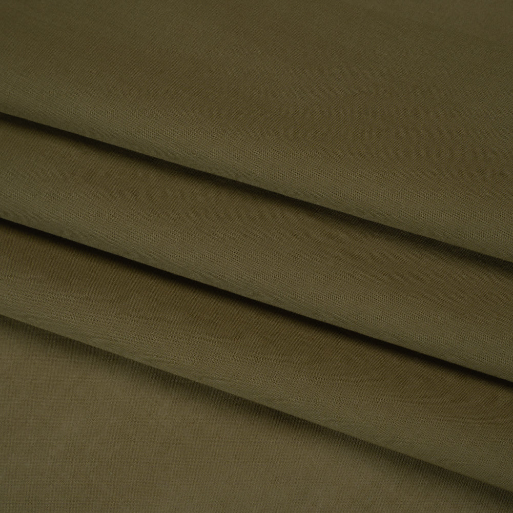 Cotton Voile Lining - Olive Green - Famous Australian Designer Deadstock - Folded