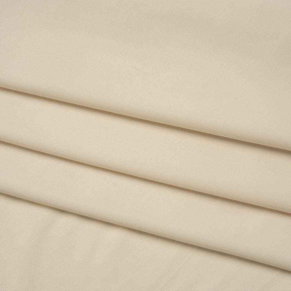 Stretch Polyester Jersey - Buttercream - Famous Australian Designer Deadstock - Folded