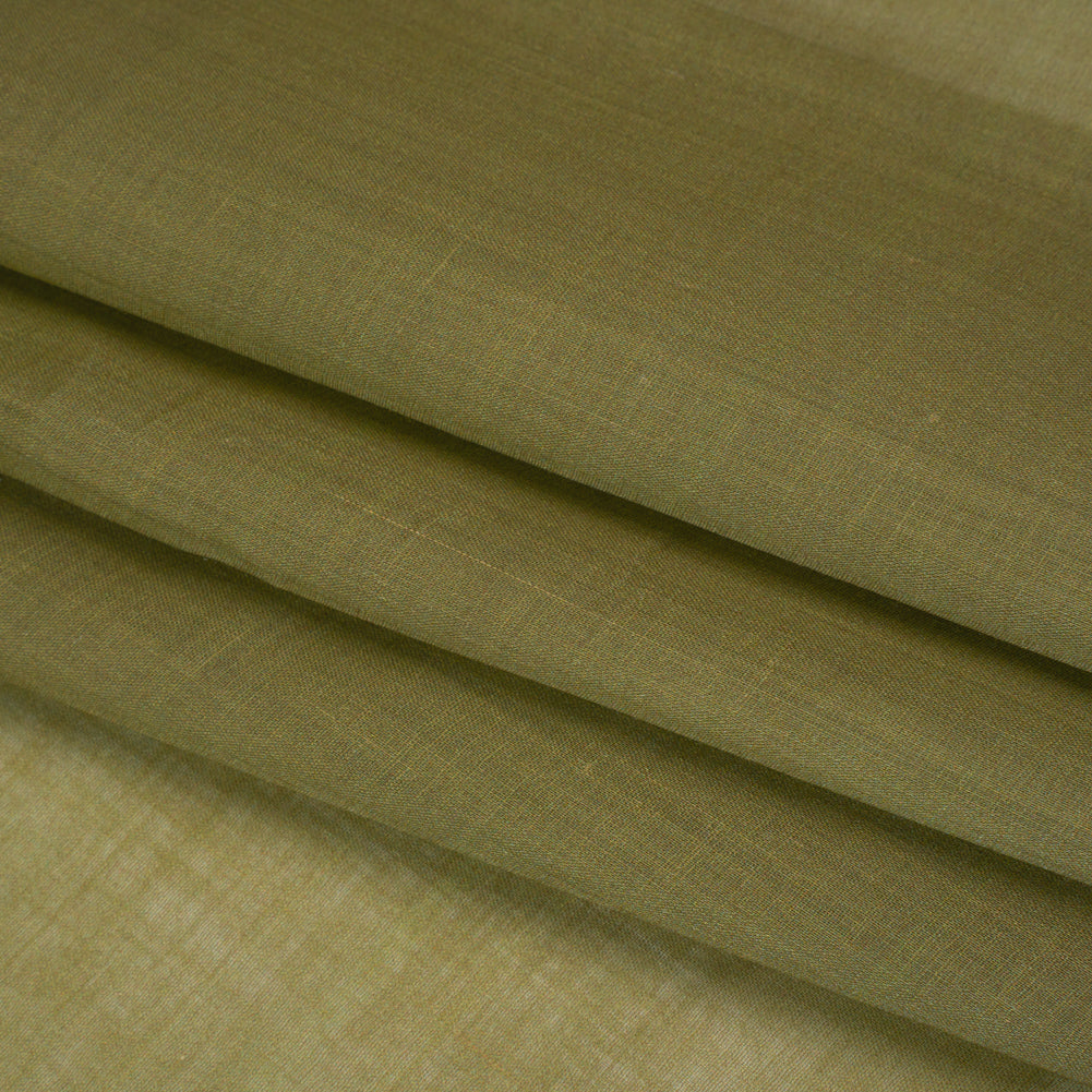 Lightweight Ramie Woven - Leaf Green - Famous Australian Designer Deadstock - Folded