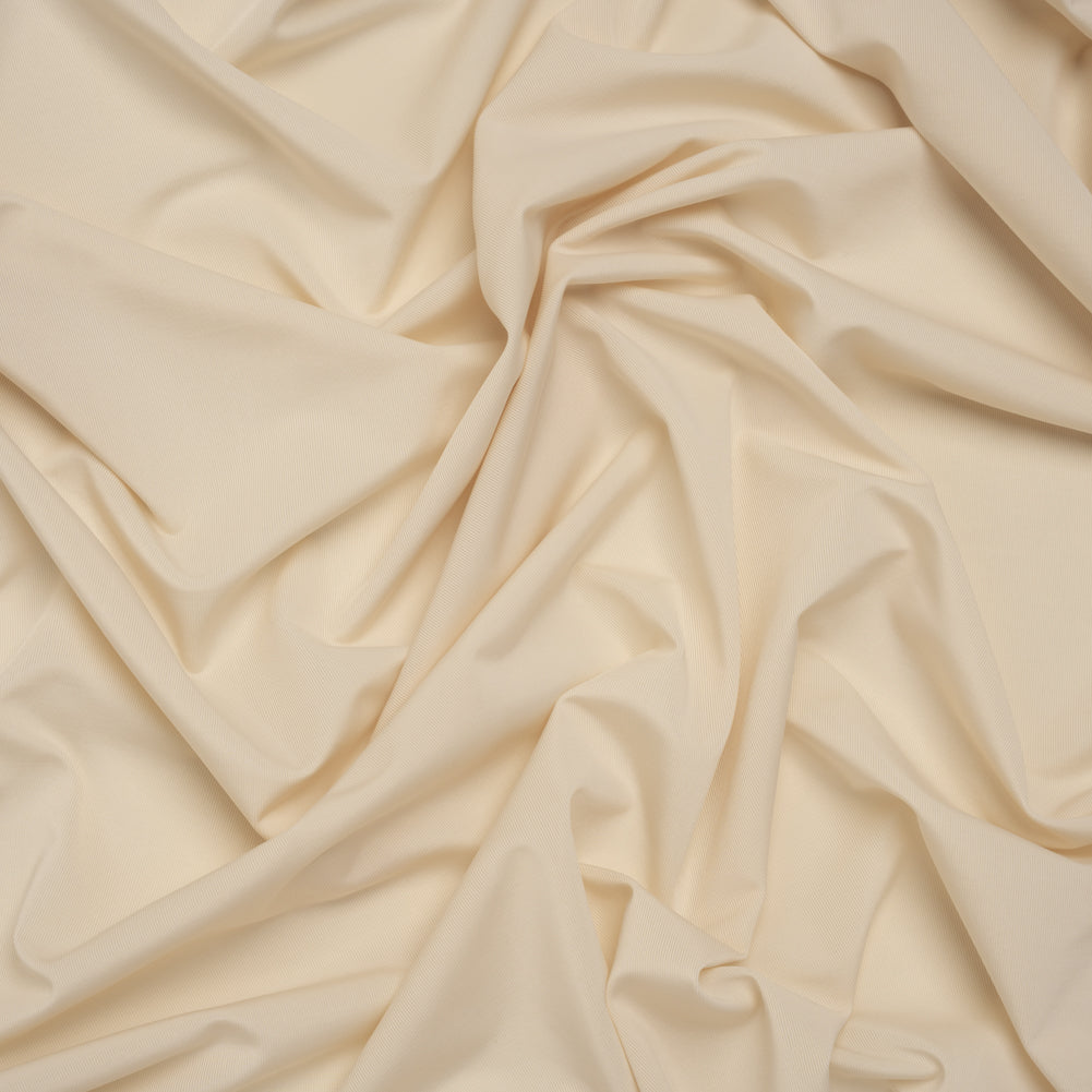 Stretch Polyester Jersey - White Smoke - Famous Australian Designer Deadstock
