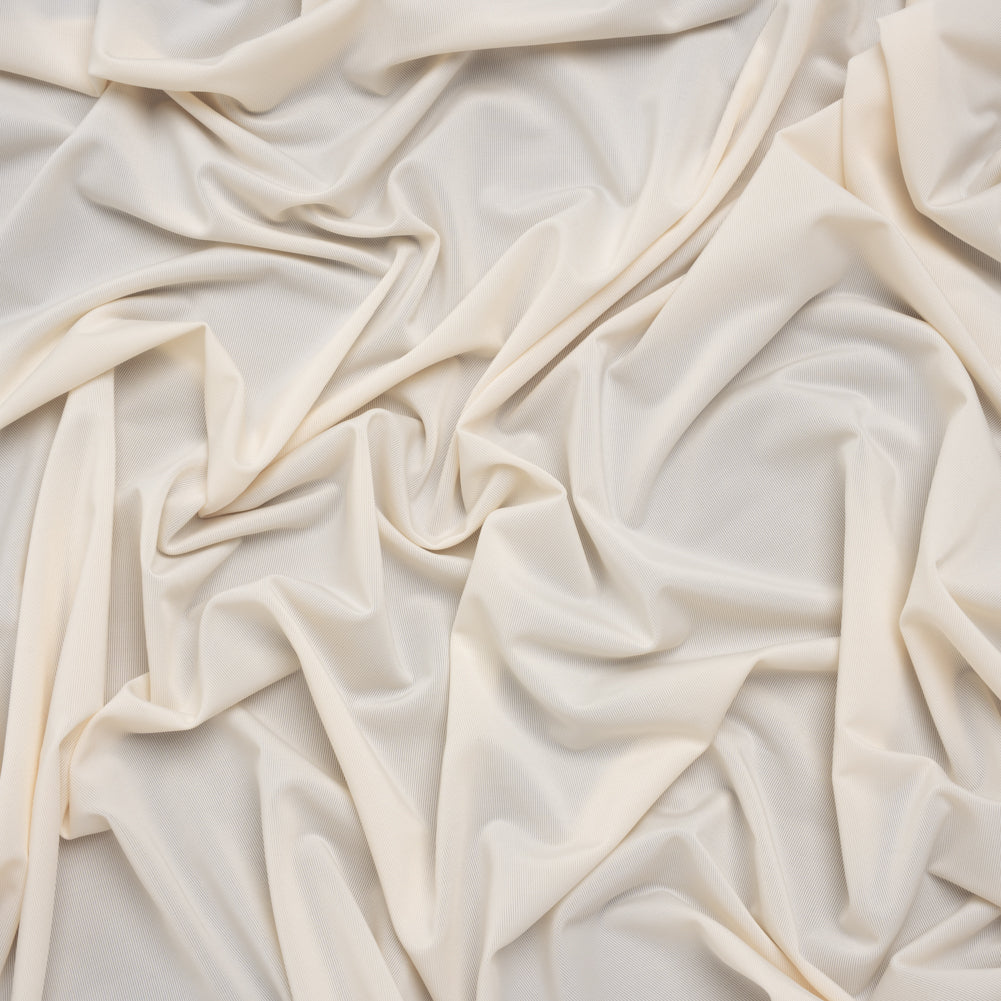 Stretch Polyester Jersey - Cream - Famous Australian Designer Deadstock