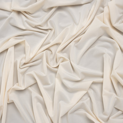 Stretch Polyester Jersey - Cream - Famous Australian Designer Deadstock