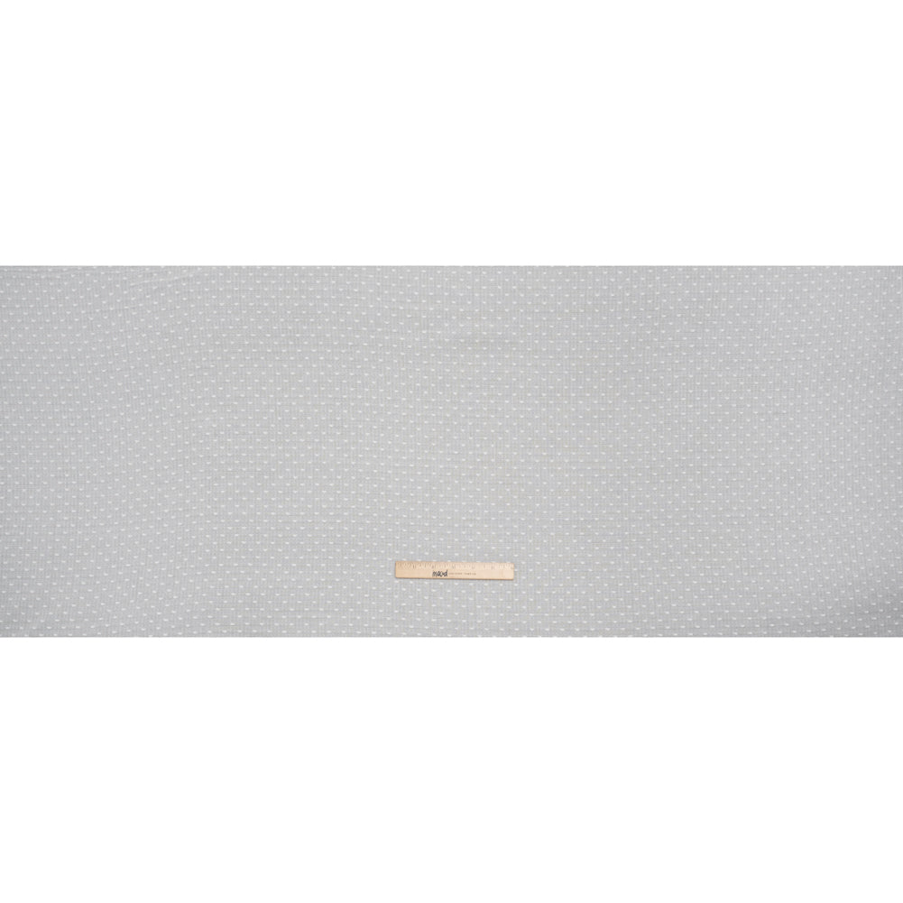 Swiss Dot Gridded Cotton Voile - White - Famous Australian Designer Deadstock - Full