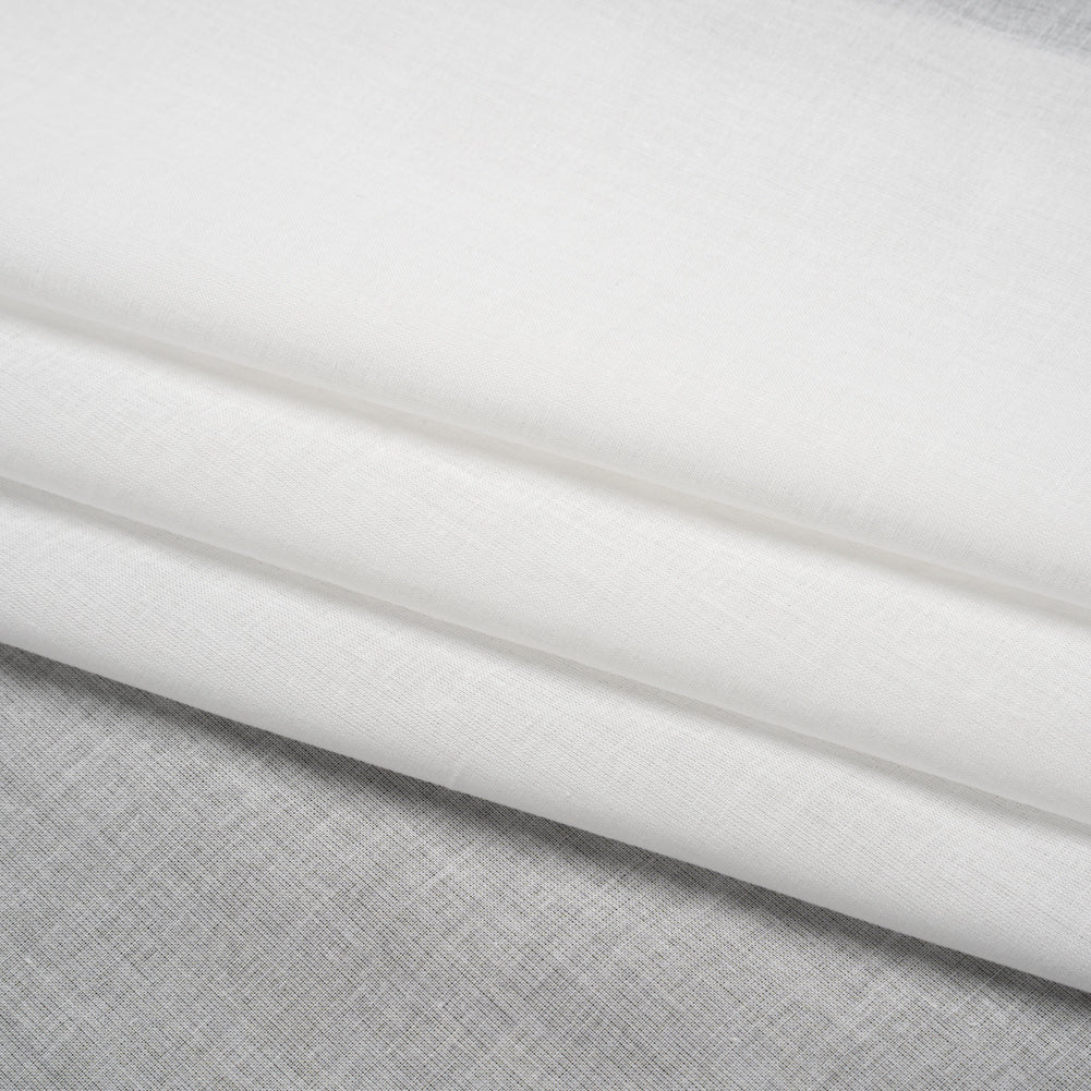 Cotton Voile Lining - Lily White - Famous Australian Designer Deadstock - Folded