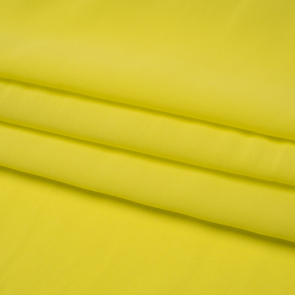 Viscose Crepe de Chine - Chartreuse - Famous Australian Designer Deadstock - Folded