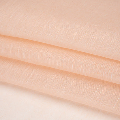 Silk and Linen Scrim - Peachy Pink - Famous Australian Designer Deadstock