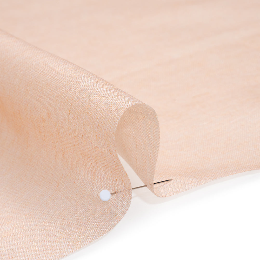 Silk and Linen Scrim - Peachy Pink - Famous Australian Designer Deadstock - Detail