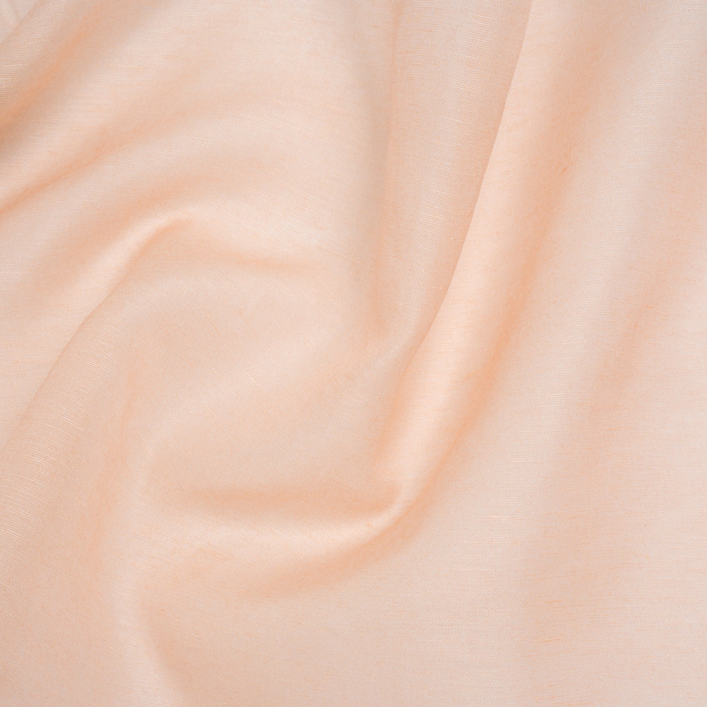 Silk and Linen Scrim - Peachy Pink - Famous Australian Designer Deadstock