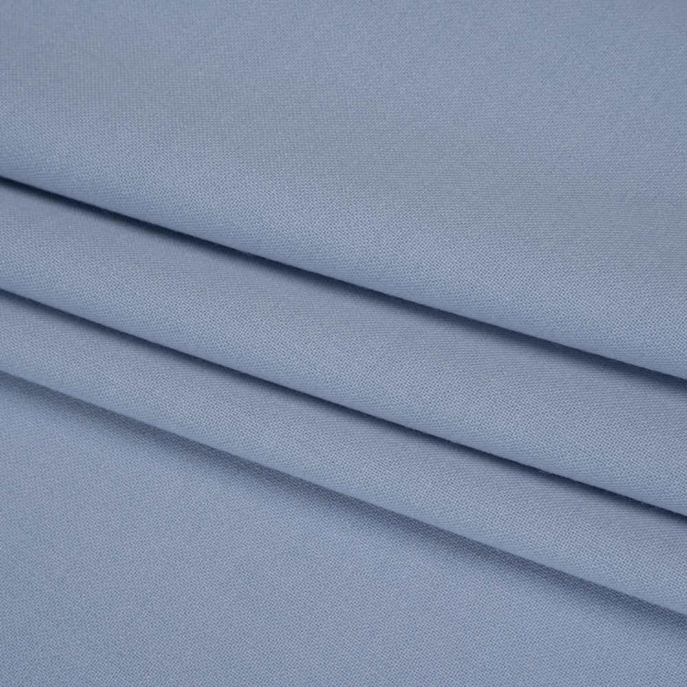 Stretch Wool Blend Suiting - Cornflower Blue - Famous Australian Designer Deadstock - Folded