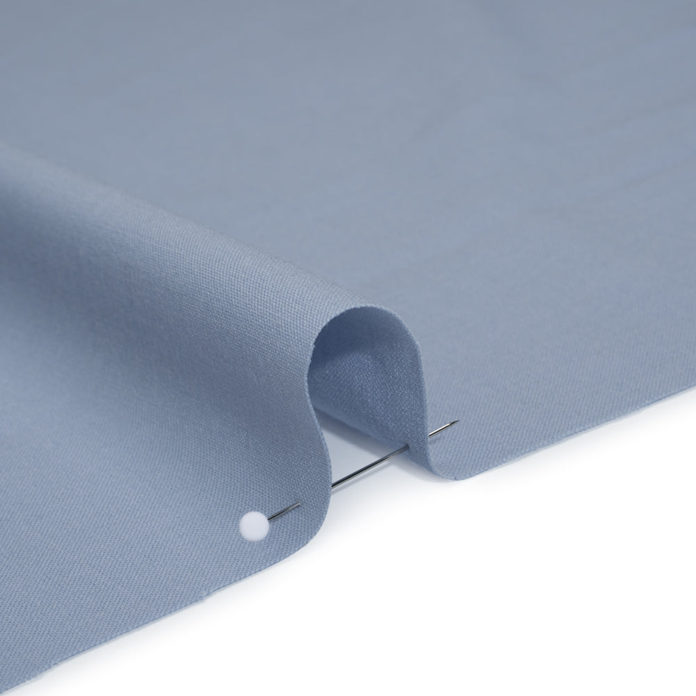 Stretch Wool Blend Suiting - Cornflower Blue - Famous Australian Designer Deadstock - Detail