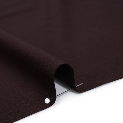 Stretch Polyester and Wool Blend Suiting - Chocolate Brown - Famous Australian Designer Deadstock