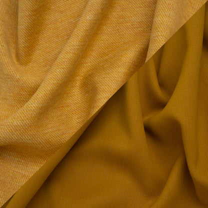 Stretch Blended Virgin Wool and Recycled Polyester Twill Coating - Yellow Ochre Tweed - Famous Australian Designer Deadstock