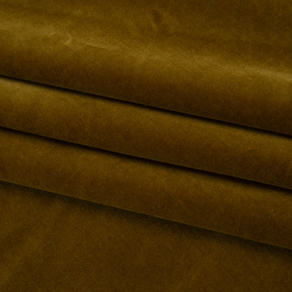 Stretch Cotton Velveteen - Cumin - Famous Australian Designer Deadstock - Folded