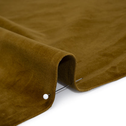 Stretch Cotton Velveteen - Cumin - Famous Australian Designer Deadstock