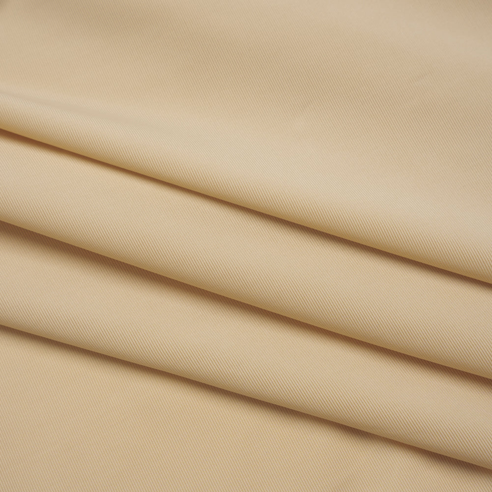 Stretch Polyester Jersey - Buff - Famous Australian Designer Deadstock - Folded