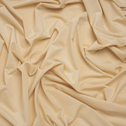 Stretch Polyester Jersey - Buff - Famous Australian Designer Deadstock