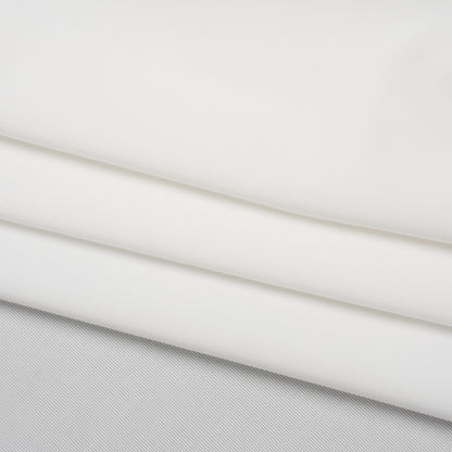 Stretch Polyester Jersey - Natural White - Famous Australian Designer Deadstock