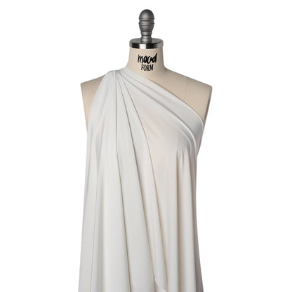 Stretch Polyester Jersey - Natural White - Famous Australian Designer Deadstock